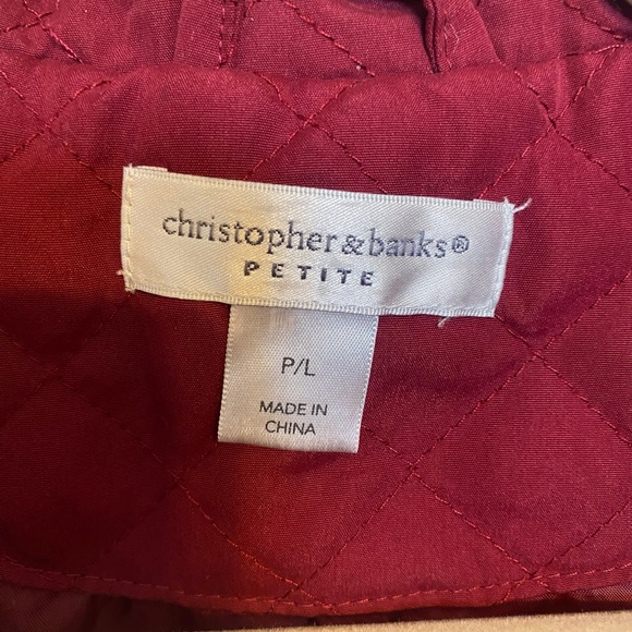Red quilted vest by Christopher and Banks - Picture 2 of 5
